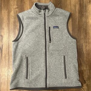 Patagonia Men's Light Gray Full-Zip Fleece Vest